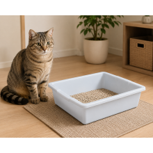 【King Mew】Open Cat Litter Box – Spacious, Durable & Easy to Clean for Everyday Comfort