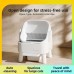 【King Mew】 Smart Automatic Cleaning Cat Litter Box Large Size Eco-Plastic Plastic Circular Design Multi-Cat Household Deodorizing