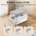 【King Mew】 Fully Enclosed Foldable Cat Litter Box with Splash-proof Design Easy Clean Large Space for Cats