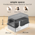 【King Mew】 Fully Enclosed Foldable Cat Litter Box with Splash-proof Design Easy Clean Large Space for Cats
