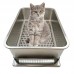 【King Mew】 Double-Layer Stainless Steel Cat Litter Tray - Sifting and Filtering Box for Cleaner and Hygienic Pet Care